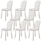 Modern Plastic Side Chair Modern Low Back Armless Chair for Dining Room Clear Non-Upholstered Chair(s) 8 Piece Set Clearhalo 'Dining Chairs' 'Dining Tables & Seating' 'dining_chair' 'furn' 'furn_dining_chair' 'Furniture' 'Kitchen & Dining Furniture' 6911395