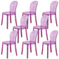 Modern Plastic Side Chair Modern Low Back Armless Chair for Dining Room Purple Non-Upholstered Chair(s) 8 Piece Set Clearhalo 'Dining Chairs' 'Dining Tables & Seating' 'dining_chair' 'furn' 'furn_dining_chair' 'Furniture' 'Kitchen & Dining Furniture' 6911398