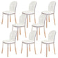 Modern Plastic Side Chair Modern Low Back Armless Chair for Dining Room Clear Upholstered Chair(s) 8 Piece Set Clearhalo 'Dining Chairs' 'Dining Tables & Seating' 'dining_chair' 'furn' 'furn_dining_chair' 'Furniture' 'Kitchen & Dining Furniture' 6911400