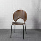 Metal Base Dining Chairs Industrial Style Open Back Armless Chair