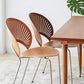 Metal Base Dining Chairs Industrial Style Open Back Armless Chair