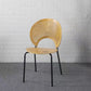 Metal Base Dining Chairs Industrial Style Open Back Armless Chair