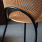 Metal Base Dining Chairs Industrial Style Open Back Armless Chair