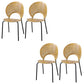 Metal Base Dining Chairs Industrial Style Open Back Armless Chair