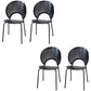 Metal Base Dining Chairs Industrial Style Open Back Armless Chair