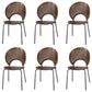 Metal Base Dining Chairs Industrial Style Open Back Armless Chair