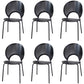 Metal Base Dining Chairs Industrial Style Open Back Armless Chair
