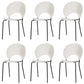 Metal Base Dining Chairs Industrial Style Open Back Armless Chair