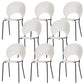 Metal Base Dining Chairs Industrial Style Open Back Armless Chair