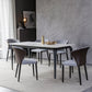Upholstered Dining Chairs Wingback Chairs with Solid Wood Base
