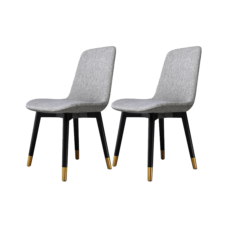 Solid Wood Kitchen Dining Side Chairs Parsons Dining Side Chairs Faux Leather 2 Piece Set Clearhalo 'Dining Chairs' 'Dining Tables & Seating' 'dining_chair' 'furn' 'furn_dining_chair' 'Furniture' 'Kitchen & Dining Furniture' 6911477