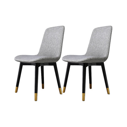 Solid Wood Kitchen Dining Side Chairs Parsons Dining Side Chairs Faux Leather 2 Piece Set Clearhalo 'Dining Chairs' 'Dining Tables & Seating' 'dining_chair' 'furn' 'furn_dining_chair' 'Furniture' 'Kitchen & Dining Furniture' 6911477