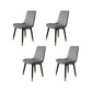 Solid Wood Kitchen Dining Side Chairs Parsons Dining Side Chairs Cotton and Linen 4 Piece Set Clearhalo 'Dining Chairs' 'Dining Tables & Seating' 'dining_chair' 'furn' 'furn_dining_chair' 'Furniture' 'Kitchen & Dining Furniture' 6911488