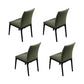 Contemporary Dining Chairs Upholstered Chairs with Wood Base Green 4 Piece Set Clearhalo 'Dining Chairs' 'Dining Tables & Seating' 'dining_chair' 'furn' 'furn_dining_chair' 'Furniture' 'Kitchen & Dining Furniture' 6911498