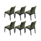 Contemporary Dining Chairs Upholstered Chairs with Wood Base Green 6 Piece Set Clearhalo 'Dining Chairs' 'Dining Tables & Seating' 'dining_chair' 'furn' 'furn_dining_chair' 'Furniture' 'Kitchen & Dining Furniture' 6911500