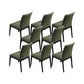 Contemporary Dining Chairs Upholstered Chairs with Wood Base Green 8 Piece Set Clearhalo 'Dining Chairs' 'Dining Tables & Seating' 'dining_chair' 'furn' 'furn_dining_chair' 'Furniture' 'Kitchen & Dining Furniture' 6911502