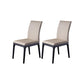 Contemporary Dining Chairs Upholstered Chairs with Wood Base Beige 2 Piece Set Clearhalo 'Dining Chairs' 'Dining Tables & Seating' 'dining_chair' 'furn' 'furn_dining_chair' 'Furniture' 'Kitchen & Dining Furniture' 6911505