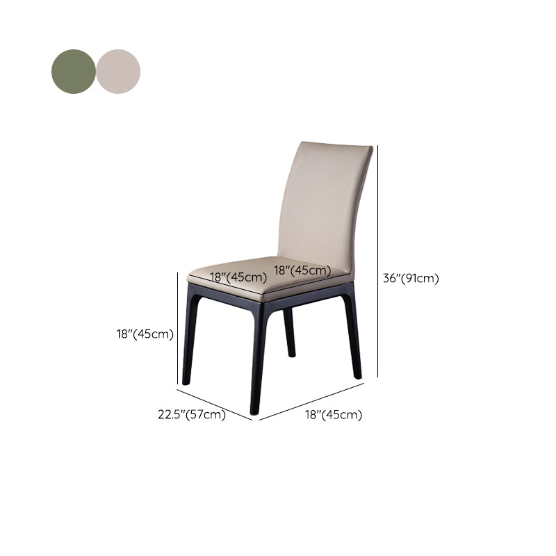 Contemporary Dining Chairs Upholstered Chairs with Wood Base Clearhalo 'Dining Chairs' 'Dining Tables & Seating' 'dining_chair' 'furn' 'furn_dining_chair' 'Furniture' 'Kitchen & Dining Furniture' 6911513