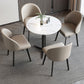 Chaises de salle à manger de cuisine en simili cuir, chaises contemporaines avec pieds en métal noir