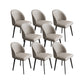Chaises de salle à manger de cuisine en simili cuir, chaises contemporaines avec pieds en métal noir