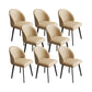 Chaises de salle à manger de cuisine en simili cuir, chaises contemporaines avec pieds en métal noir