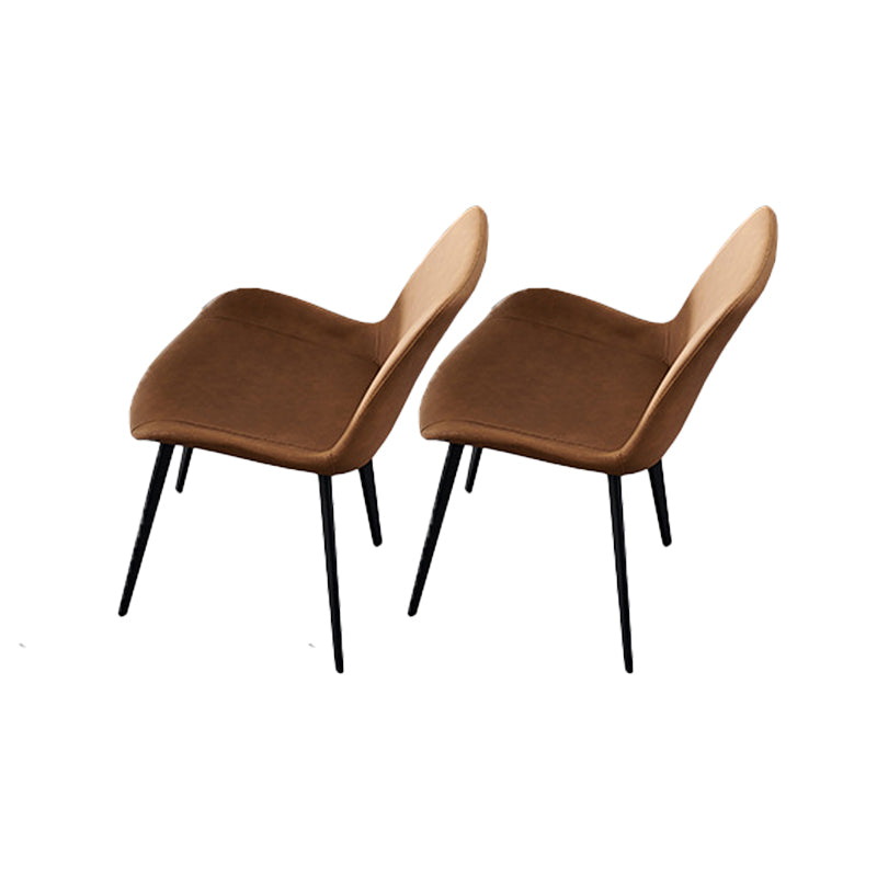Contemporary Kitchen Dining Side Chairs Parsons Dining Side Chair Orange 2 Piece Set Clearhalo 'Dining Chairs' 'Dining Tables & Seating' 'dining_chair' 'furn' 'furn_dining_chair' 'Furniture' 'Kitchen & Dining Furniture' 6911577