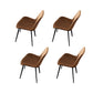Contemporary Kitchen Dining Side Chairs Parsons Dining Side Chair Orange 4 Piece Set Clearhalo 'Dining Chairs' 'Dining Tables & Seating' 'dining_chair' 'furn' 'furn_dining_chair' 'Furniture' 'Kitchen & Dining Furniture' 6911579