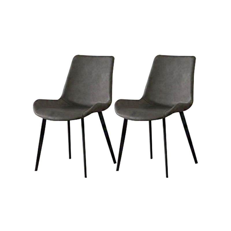 Contemporary Kitchen Dining Side Chairs Parsons Dining Side Chair Gray 2 Piece Set Clearhalo 'Dining Chairs' 'Dining Tables & Seating' 'dining_chair' 'furn' 'furn_dining_chair' 'Furniture' 'Kitchen & Dining Furniture' 6911586