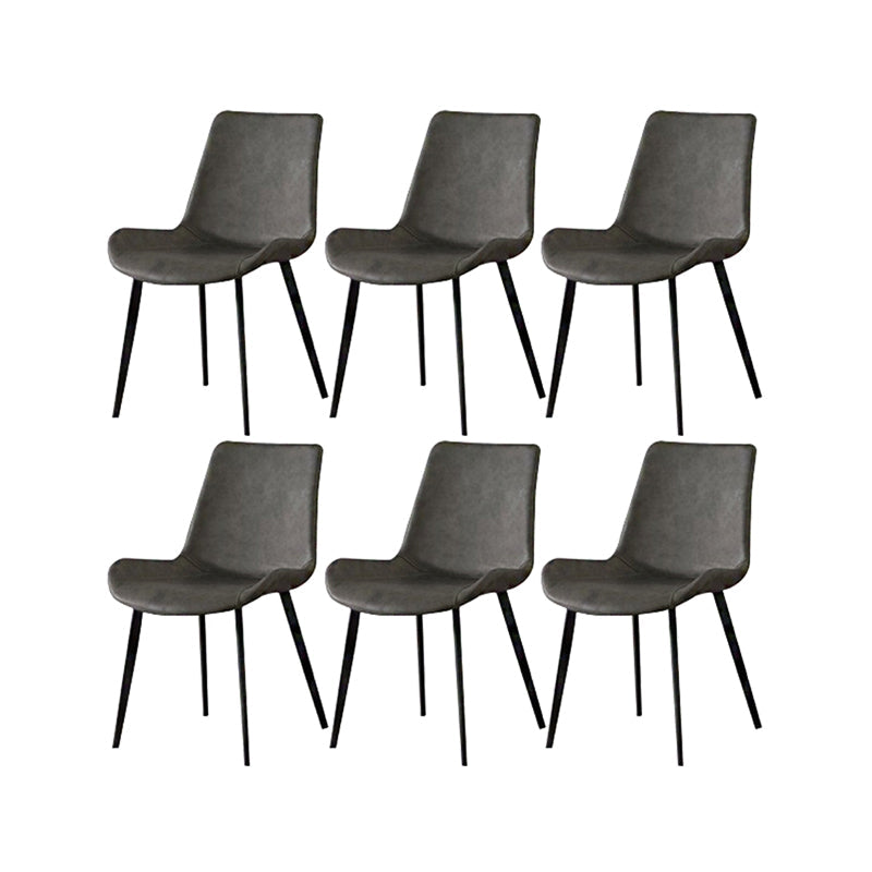 Contemporary Kitchen Dining Side Chairs Parsons Dining Side Chair Gray 6 Piece Set Clearhalo 'Dining Chairs' 'Dining Tables & Seating' 'dining_chair' 'furn' 'furn_dining_chair' 'Furniture' 'Kitchen & Dining Furniture' 6911590