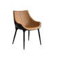 Faux Leather Dining Chairs Contemporary Chairs with Metal Legs