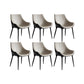 Faux Leather Dining Chairs Contemporary Chairs with Metal Legs