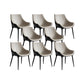 Faux Leather Dining Chairs Contemporary Chairs with Metal Legs