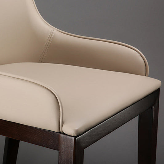 Contemporary Dining Chairs Upholstered Chairs with Solid Wood Base