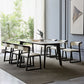 Open Back Kitchen Dining Chairs Upholstered Chairs with Solid Wood Base