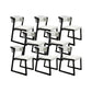Open Back Kitchen Dining Chairs Upholstered Chairs with Solid Wood Base