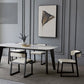 Open Back Kitchen Dining Chairs Upholstered Chairs with Solid Wood Base