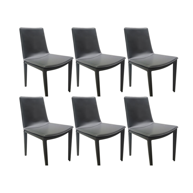Eetkamerstoelen van kunstleer Moderne bijzetstoelen met metalen onderstel