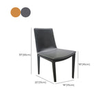 Sedie da pranzo in pelle finta sedie laterali contemporanee con base di metallo