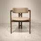 Upholstered Dining Chairs Contemporary Arm Chairs with Wood Base Clearhalo 'Dining Chairs' 'Dining Tables & Seating' 'dining_chair' 'furn' 'furn_dining_chair' 'Furniture' 'Kitchen & Dining Furniture' 6911690