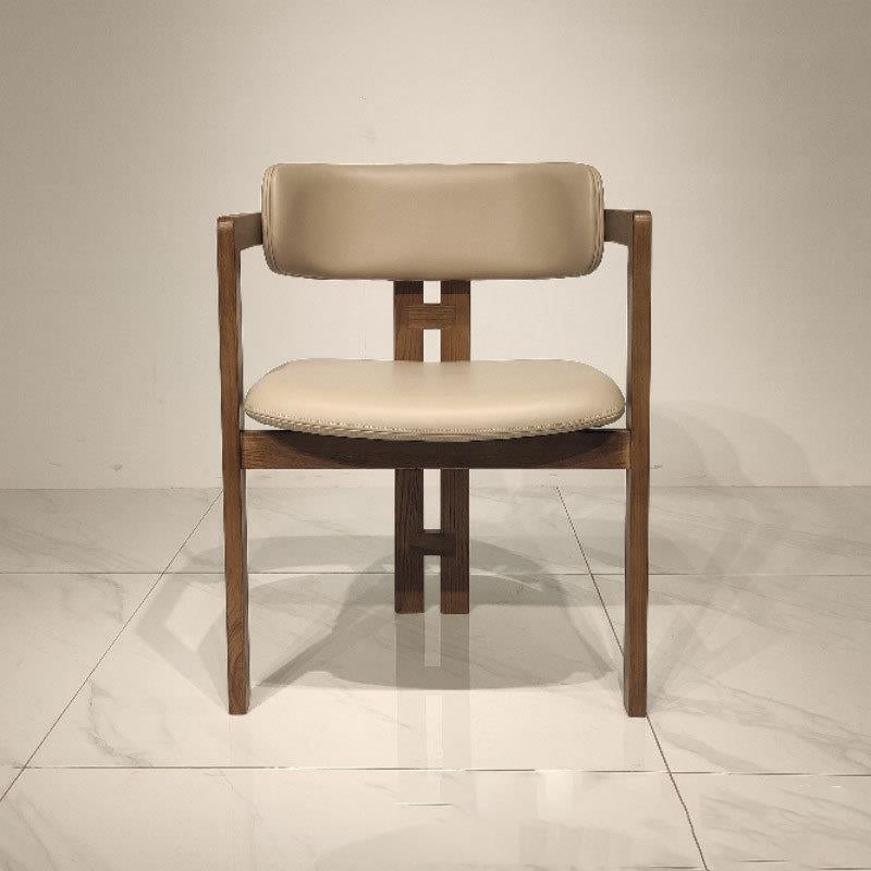 Upholstered Dining Chairs Contemporary Arm Chairs with Wood Base Clearhalo 'Dining Chairs' 'Dining Tables & Seating' 'dining_chair' 'furn' 'furn_dining_chair' 'Furniture' 'Kitchen & Dining Furniture' 6911690
