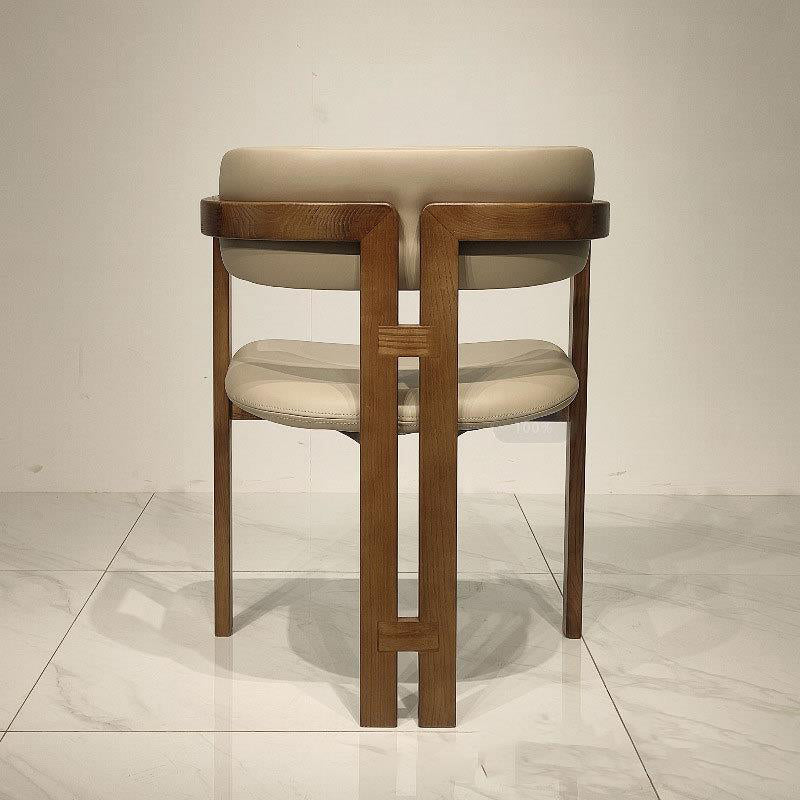 Upholstered Dining Chairs Contemporary Arm Chairs with Wood Base Clearhalo 'Dining Chairs' 'Dining Tables & Seating' 'dining_chair' 'furn' 'furn_dining_chair' 'Furniture' 'Kitchen & Dining Furniture' 6911694