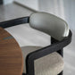 Upholstered Dining Chairs Contemporary Arm Chairs with Wood Base Clearhalo 'Dining Chairs' 'Dining Tables & Seating' 'dining_chair' 'furn' 'furn_dining_chair' 'Furniture' 'Kitchen & Dining Furniture' 6911699