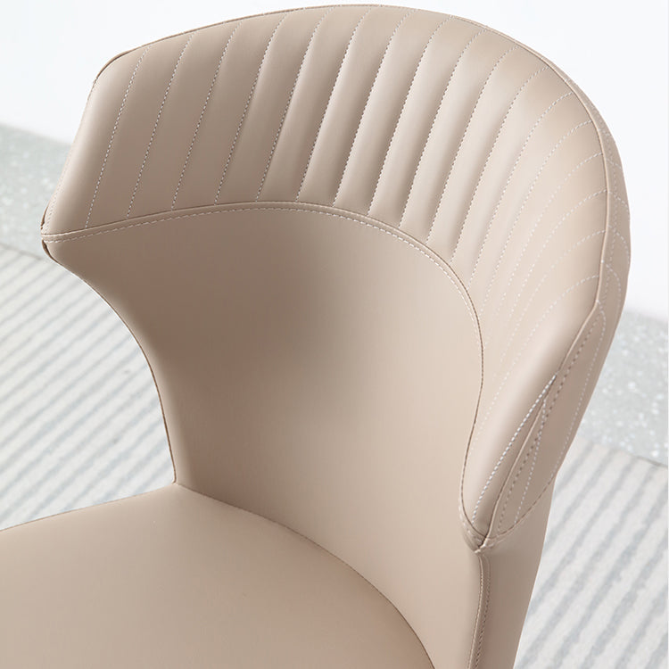 Faux Leather Dining Chairs Wingback Side Chairs with Metal Base Clearhalo 'Dining Chairs' 'Dining Tables & Seating' 'dining_chair' 'furn' 'furn_dining_chair' 'Furniture' 'Kitchen & Dining Furniture' 6911718