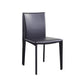 Eigentijdse eetkamerstoelen van kunstleer, armloze stoelen met metalen onderstel