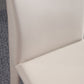 Eigentijdse eetkamerstoelen van kunstleer, armloze stoelen met metalen onderstel