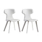 Faux Leather Dining Chairs Contemporary Arm Chairs with Metal Base