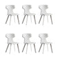 Faux Leather Dining Chairs Contemporary Arm Chairs with Metal Base