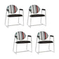 Faux Leathe Dining Chairs Upholstered Arm Chairs with Metal Base Black 4 Piece Set Clearhalo 'Dining Chairs' 'Dining Tables & Seating' 'dining_chair' 'furn' 'furn_dining_chair' 'Furniture' 'Kitchen & Dining Furniture' 6911778
