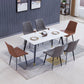 Faux Leather Dining Chairs Contemporary Armless Chairs with Metal Base Clearhalo 'Dining Chairs' 'Dining Tables & Seating' 'dining_chair' 'furn' 'furn_dining_chair' 'Furniture' 'Kitchen & Dining Furniture' 6911802