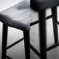 Taburete de bar de estilo moderno, taburete de bar de madera maciza negra para interior
